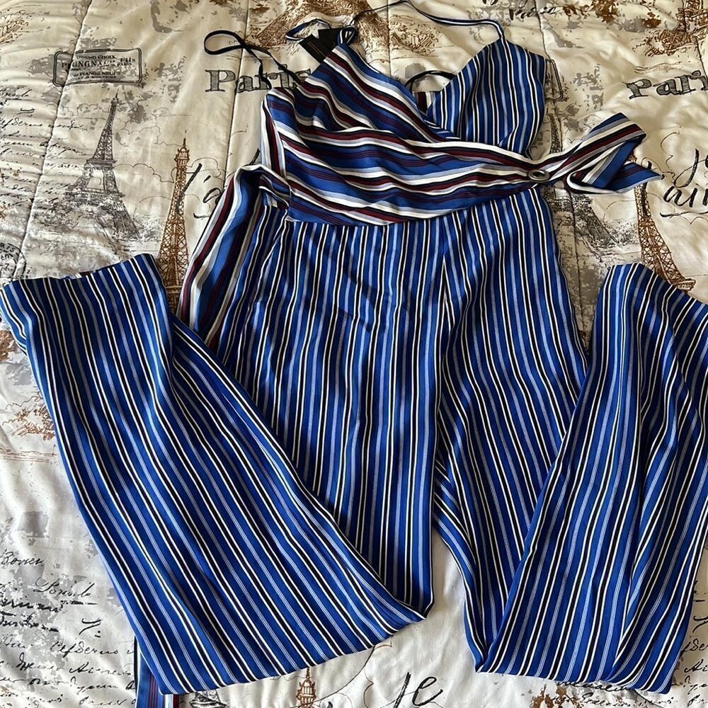 NWT Rag & Bone Felix Striped Silk Jumpsuit 4 - Picture 10 of 16